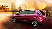 La glamour Ford Fiesta Hot Magenta ou familièrement appelée framboise